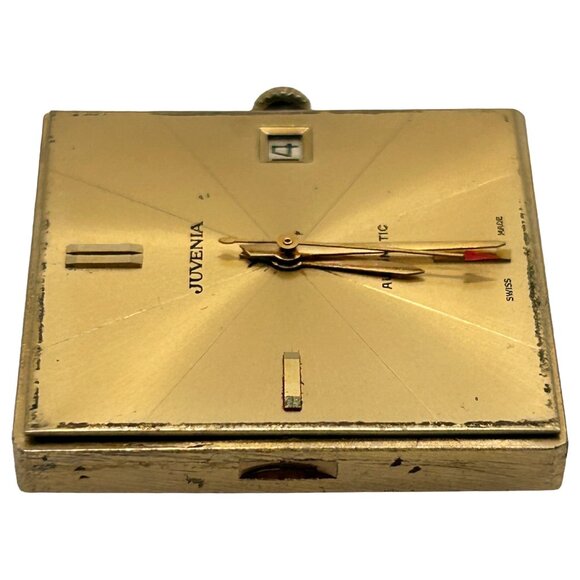 Working Juvenia Caliber 1015 17-Jewel Automatic Wristwatch Movement + Crystal - Picture 5 of 8